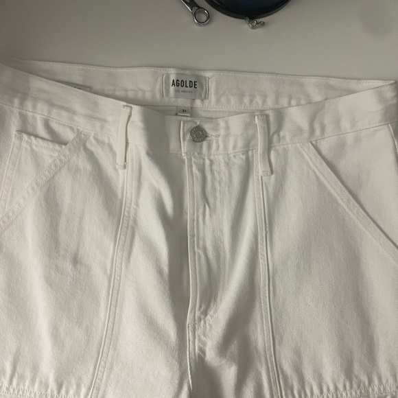 Agolde Cooper high-rise denim cargo pants - Picture 4 of 6